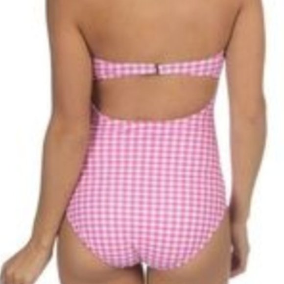 π Lauren James Gingham One Piece Bandeau - Picture 3 of 9